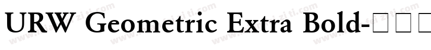 URW Geometric Extra Bold字体转换